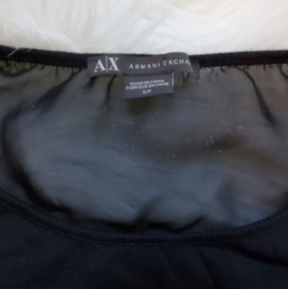 Armani Exchange beaded sheer back top - Picture 2 of 5